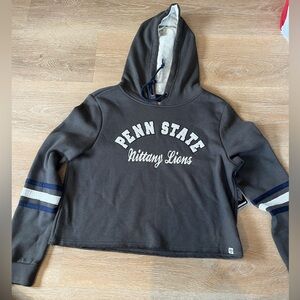 Colosseum Gray Penn State Cropped Hoodie new with tags